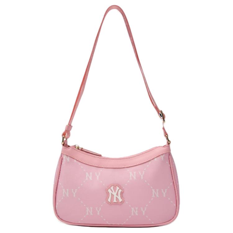 New MLB Polyester Shoulder Bag Mini Women's Pink 7ACRMD15N-50PKL