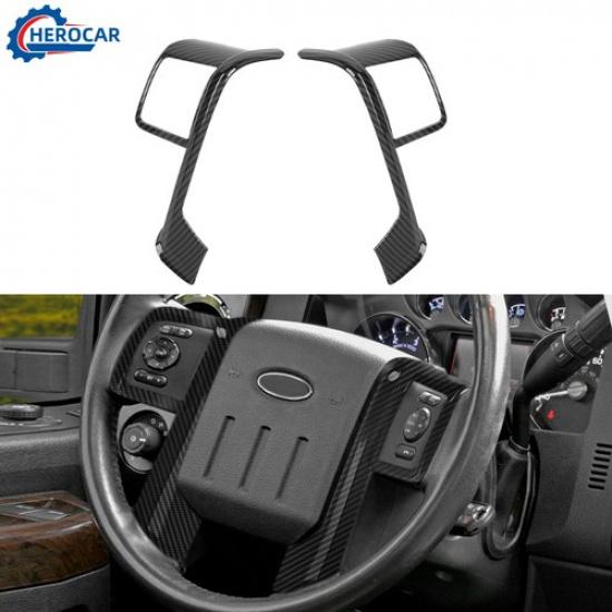 

Carbon Fiber Grain Steering Wheel Cover for Ford F250 F350 F450 11+ Accessories