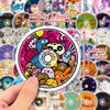 50 Stickers Music Cd Round Personality Independent Diy Decorative Stickers Can Be Repeatedly Pasted Waterproof