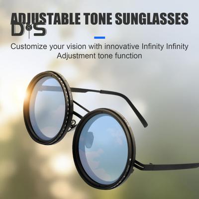 Pánské kulaté polarizační brýle s pokročilou technologií ND Filter Tech Infinity Dimming pro pohodlí Multifunkční brýle pro outdoorové dobrodružství Každodenní použití