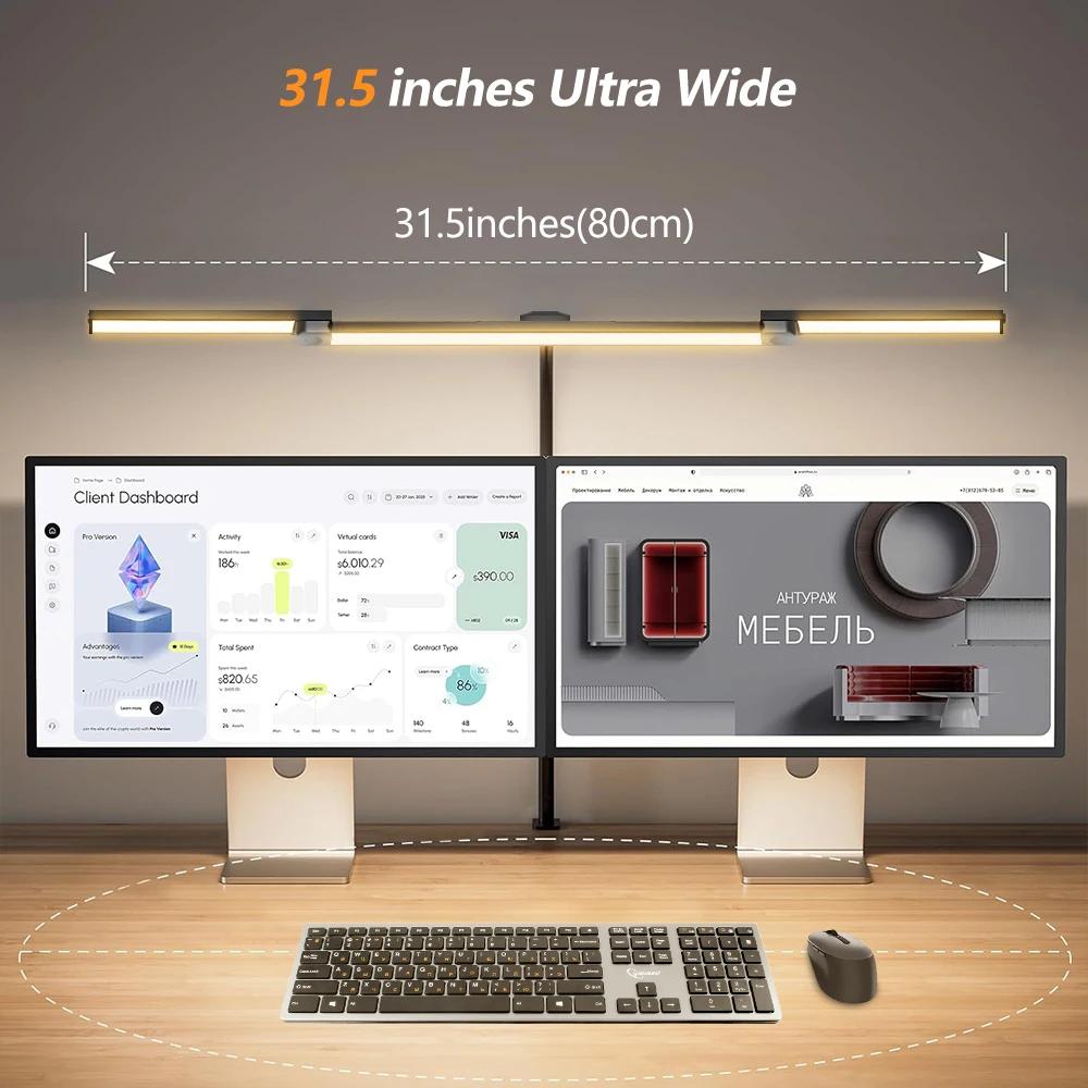 Home LED Eye-Caring Reading Computer Monitor Desk Lamp Flexible Gooseneck Dimmable Office Architect Table Light for Work Study