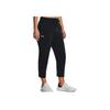 Under Armour Solid Logo Print Lace-Up Loose Knit Sports Pants Women bottoms Black 1379444-001