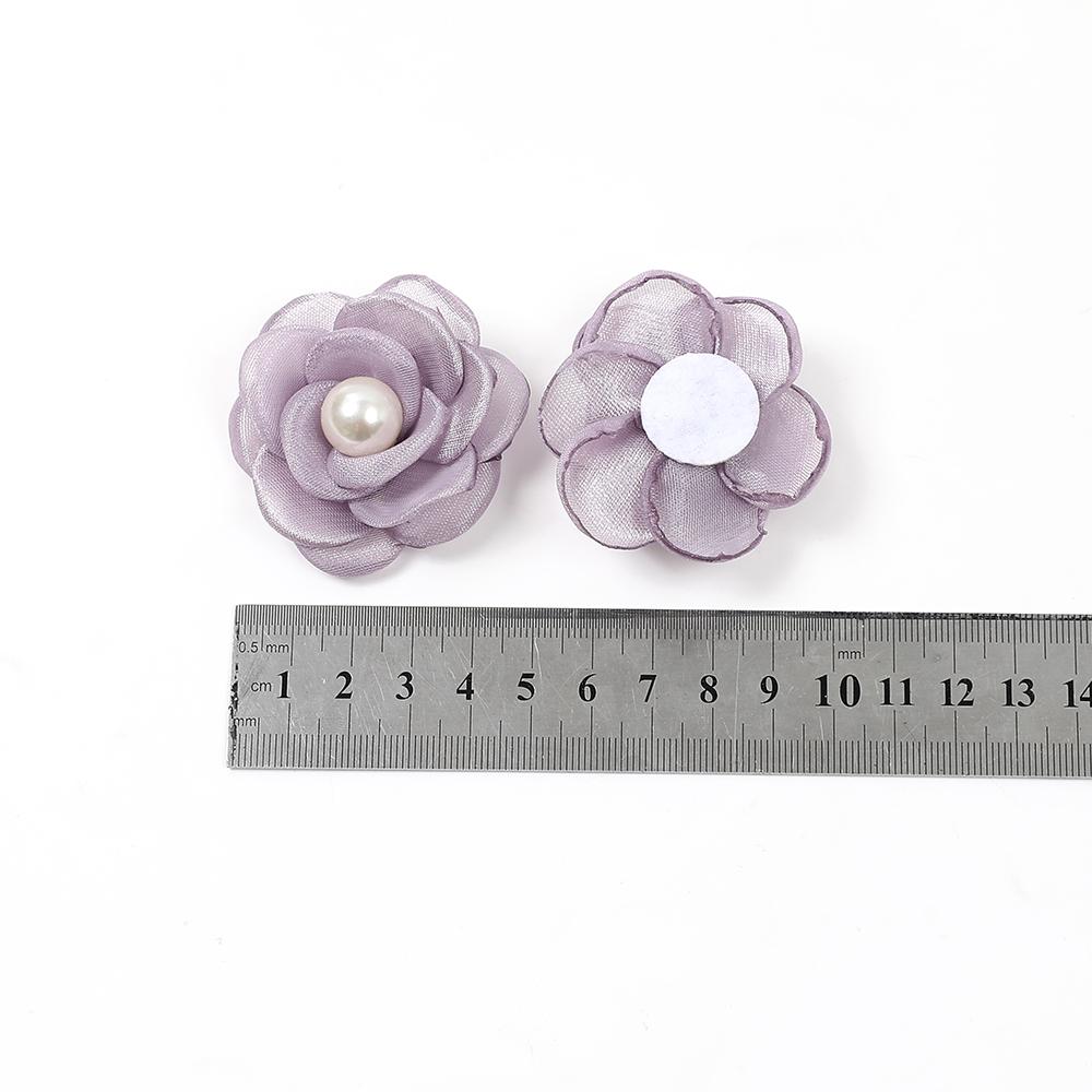 Testa di Fiori Artificiali con Perla Tessuto Chiffon Fermaglio Corsage Abito da Sposa Abbigliamento Accessori per la Creazione Fiori di Seta