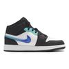 Air Jordan 1 Mid SE GS Black White Hyper Jade Siren Red FQ8095-001