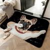 Soft Absorbent Non-Slip Rug Cute Frenchie Floor Mat Home Decor Doormat Bedroom Floor Mat Shower Carpet
