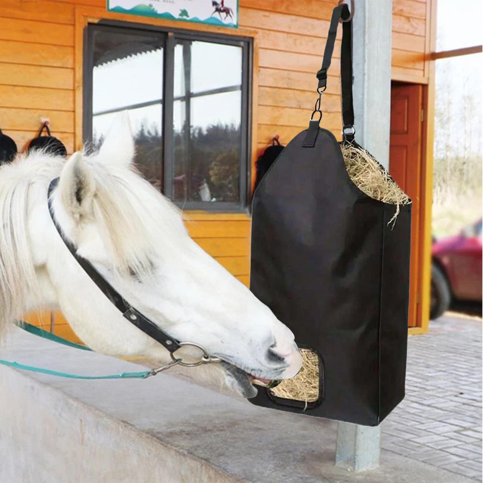 

Horse Hay Bag Equestrian Feeding Net Oxford Cloth Large Capacity Hay Bag for Goat Equestrian Stallcorral hay bag China Mainland