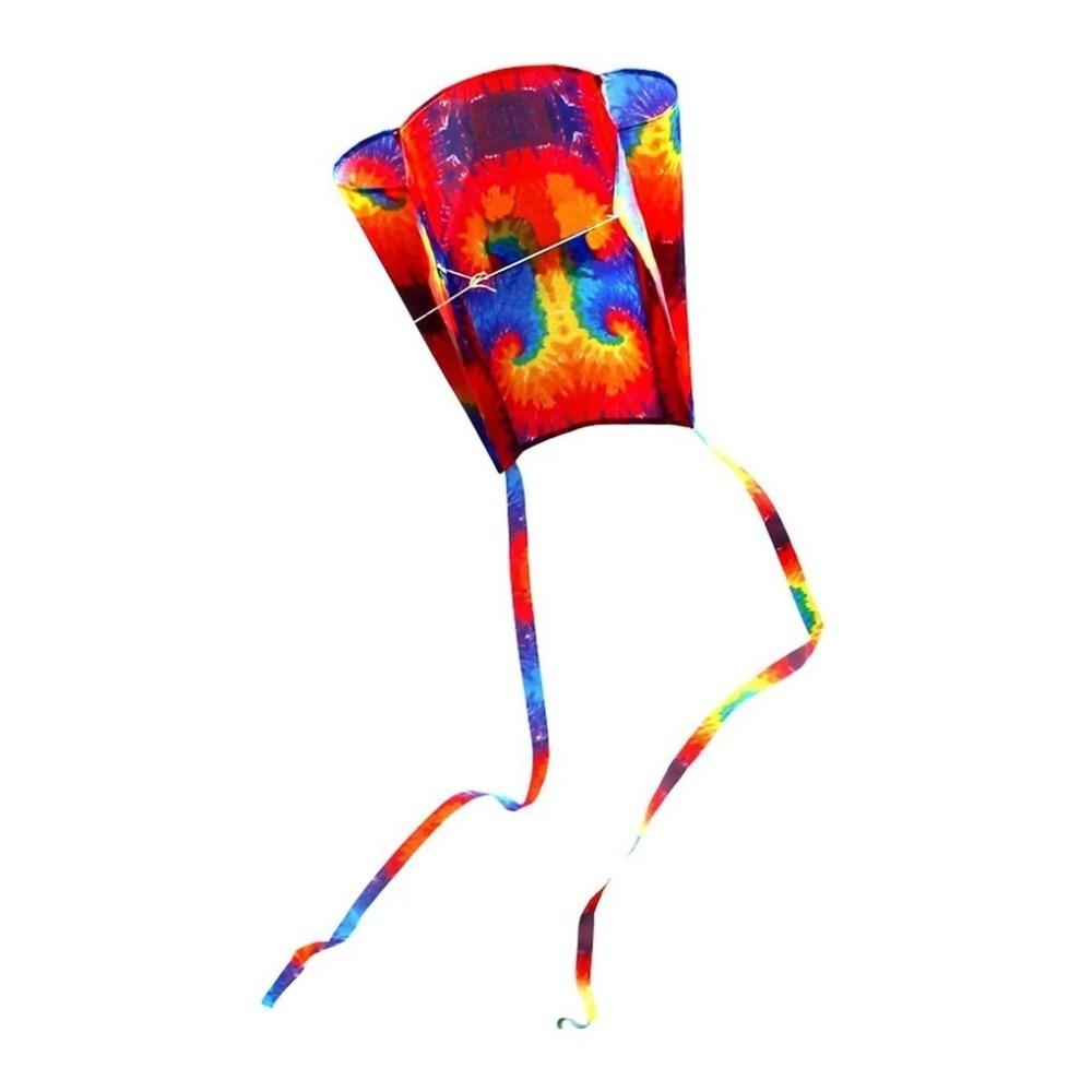 Neuer Easy Fly Regenbogen-Gleitschirmdrachen mit Drachenleine aus reißfestem Polyester. Taschendrachen mit gutem Flugverhalten und langem Schwanz. Ideal für Outdoor-Aktivitäten.