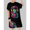 Boys' Set of Fashionable 3D Printed Casual Pullover, Short Sleeved Shorts, T Sports Shirt, Boys' Outdoor T-shirt Shorts Set