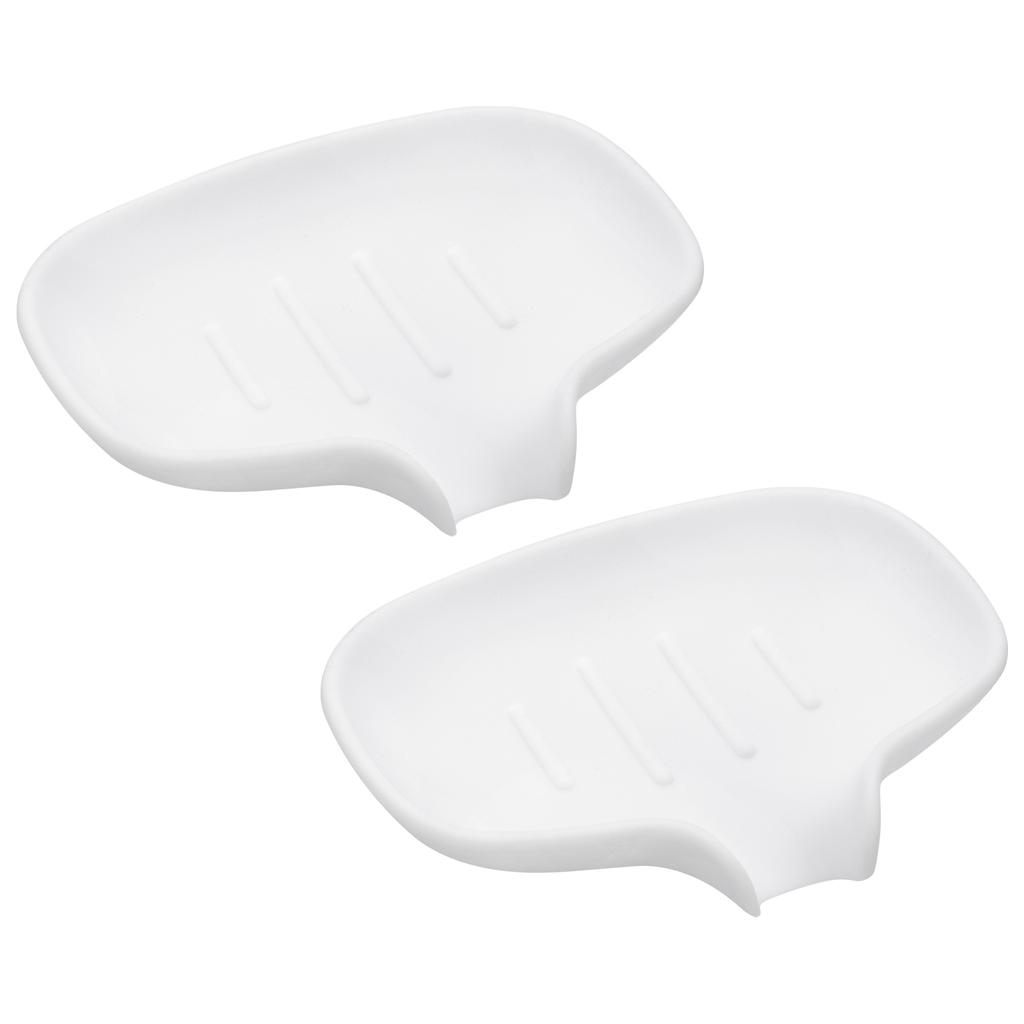 Silicone Draining Soap Pad Soap Shelf Anti Slip Pad Free Punch Soap Box for Bathtub Bathroom Accessories Kitchen Sink 1/2/4pcs