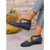 Fall 2025 Cross Elastic Wedge Shoes Plus Size Platform Soles Casual Pumps for Women