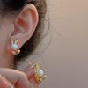 Cute Rabbit Ear Studs Simple Ladies Pearl Earrings Accessories Rabbit Earrings  Women