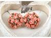 Korean Style Ceramic Rose Stud Earrings and Ear Cuffs