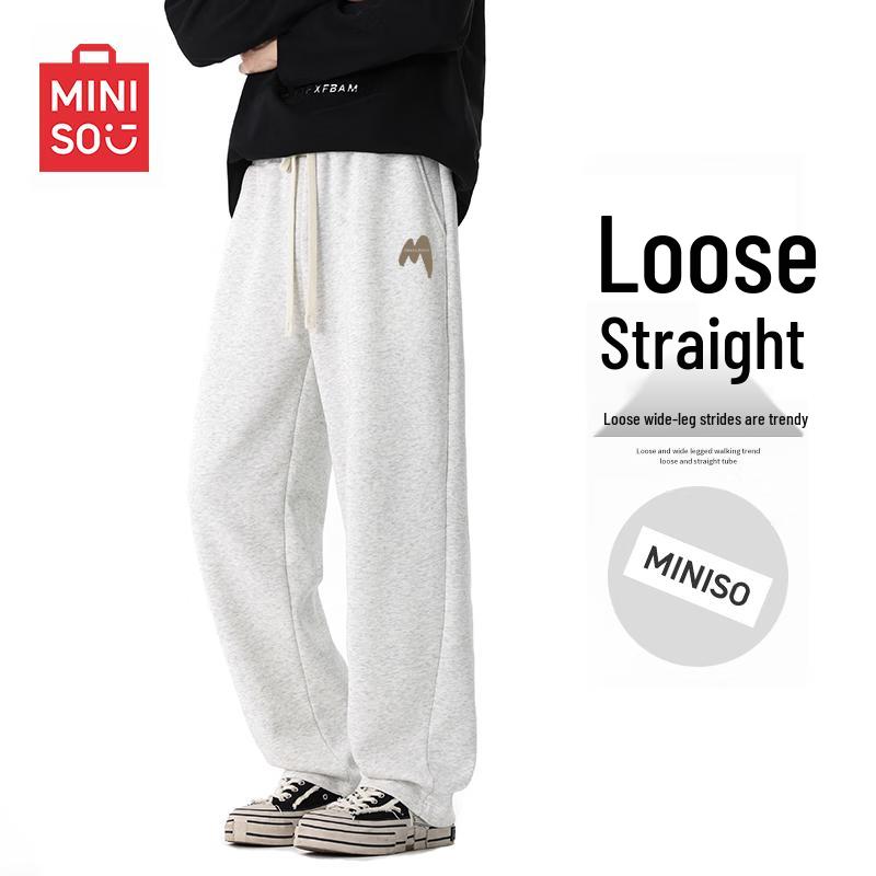 MINISO Men's Straight-Leg Heavyweight Casual Sweatpants