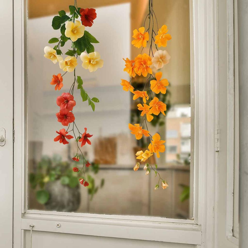 Fully Transparent Uv Multi-color Flower Fully Transparent Double-sided Visible Glass Home Decoration Stickers