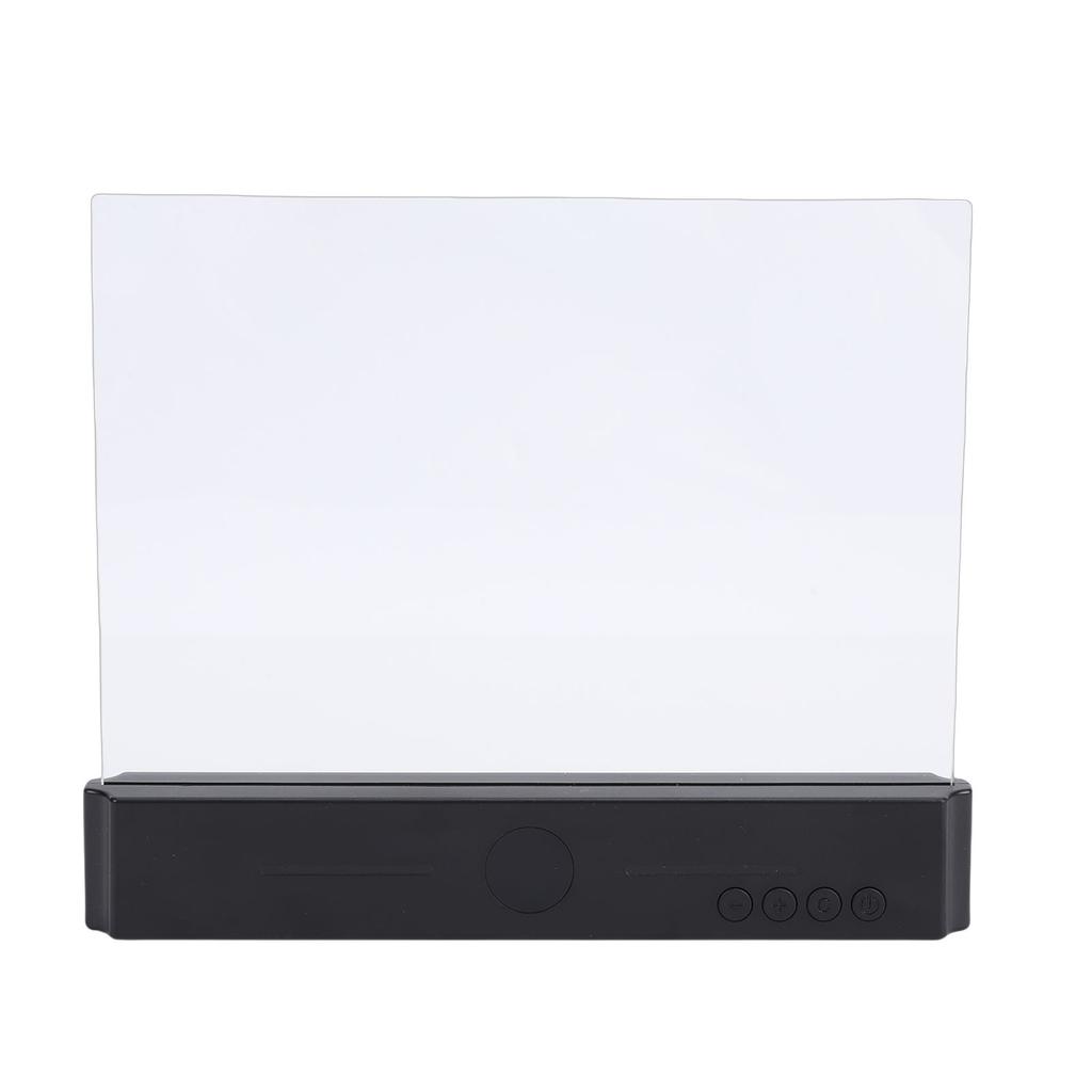 LED Book Light Transparent Panel Flat Reading Lamp with 3 Colors Dimmable and Timer Full Page Illumination Black Base