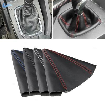 Universal Microfibra Couro Engrenagem Shift Gaiter Automóvel Shifter Alavanca Bota Capa Contra Poeira Acessórios De Estilo Do Carro Acabamento Da Manopla De Câmbio