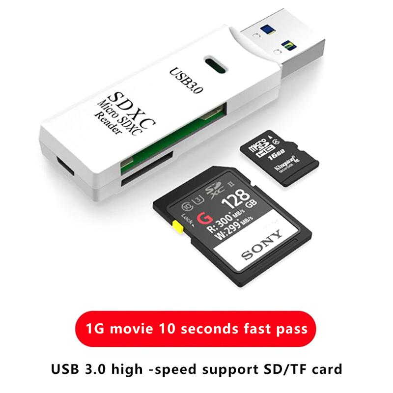 Lector de Tarjetas de Memoria USB 3.0 Micro TF SD Lector Escritor de Alta Velocidad Unidad Flash