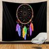 Dreamcatcher Tapestry Indian Style Colour Feathers Polyester Mandala Tapestry Wall Hanging Bohemian Decor Mystery Witchcraft