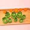 Silicone world 9Pcs/set Cookie Cutter Embosser Vegetable Cutter Portable Stainless Steel Fruit Cutting Die Kitchen Baking Tools