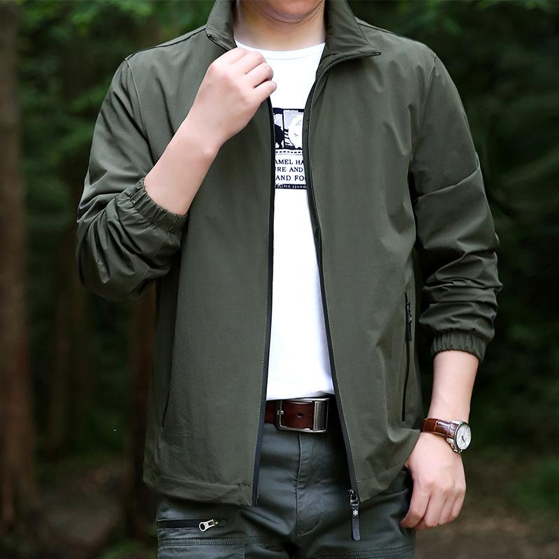 Autumn and Winter Men's Jacket Outdoor Windproof Casual Breathable Comfortable Simple Fashion Solid Color Trench Coat