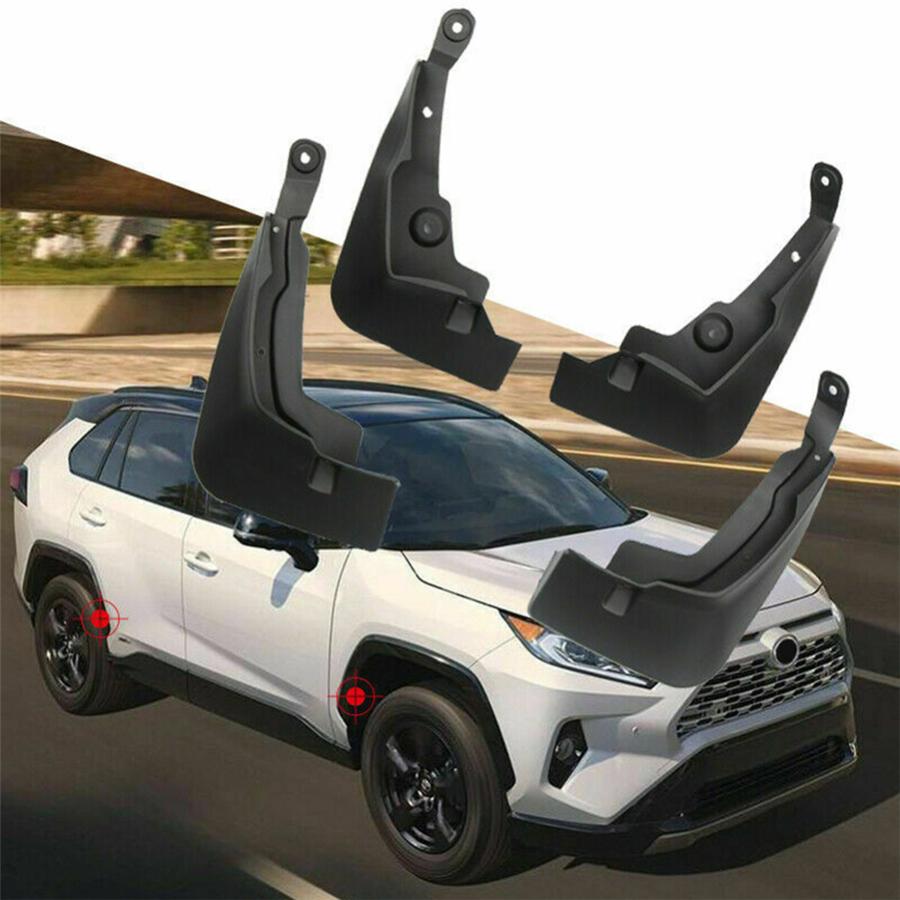 4Pcs Car Mud Flaps Splash Guard Fender Mudguard Fit For Toyota Rav4 2019-2020 Black