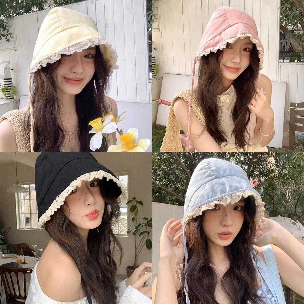 Breathable Women Sun Hat Sweet Beach Hat Fashion Fisherman's Hat  Summer Outdoor