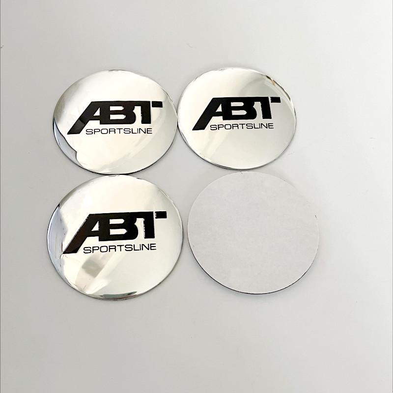 56mm Emblemi Centrali Ruote Auto Modificati Coprimozzi Adesivi Per Logo ABT Golf Passat Jetta Touareg Tiguan Caddy Vento Bora mk6