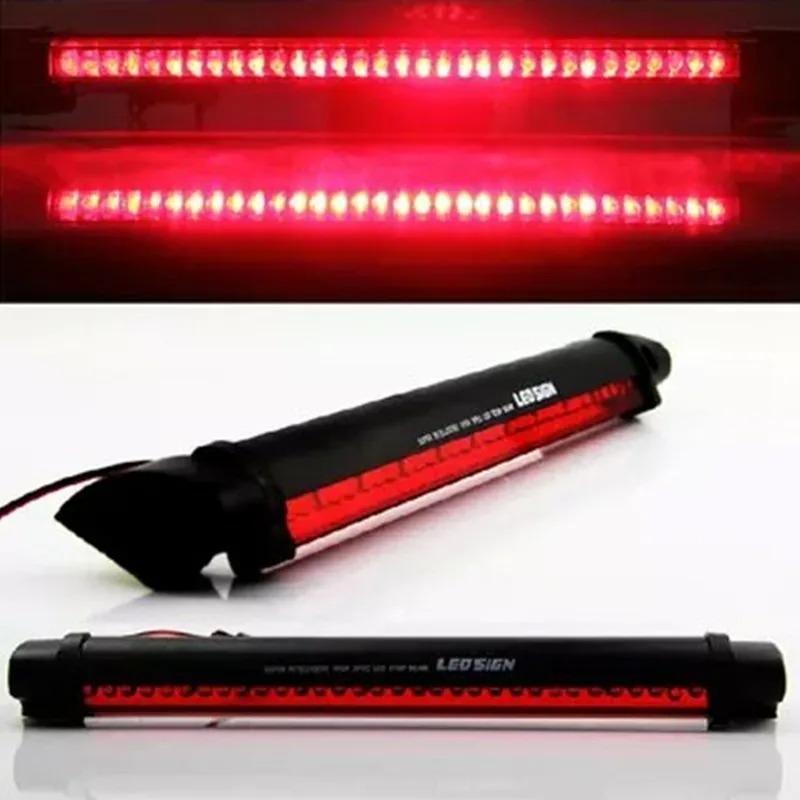 1pcs Car Rear Glass High-brightness Rear Tail Light 14/24/32/40/48/56/60LED General-purpose Red LED High Brake Light 12V