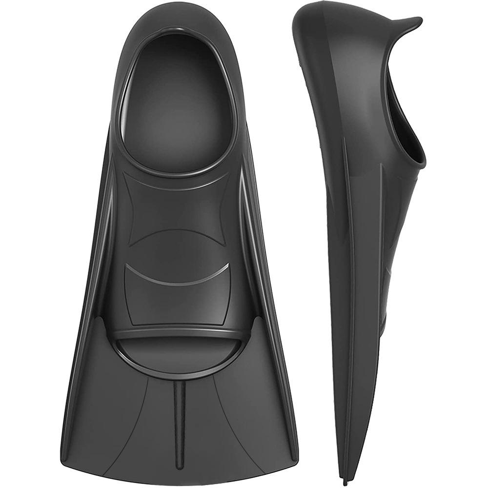 Unisex Silicone Swimming Fins for Freestyle & Breaststroke - Lightweight Short Diving Fins for Adults & Children