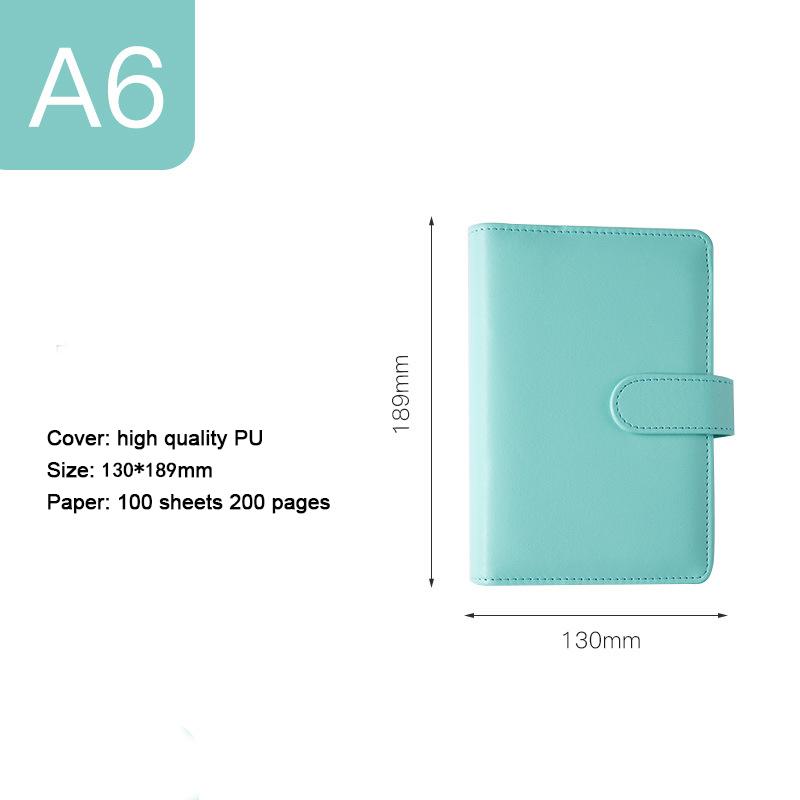 (Bezpłatne grawerowanie logo) Notatnik studencki A5/A6 w jednolitym kolorze, z klamrą magnetyczną, zawiera metalowy segregator, pamiętnik, notatnik, podręcznik