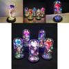Stunning Eternal Flower In Glass Dome With Led Lights Unique Home Decor