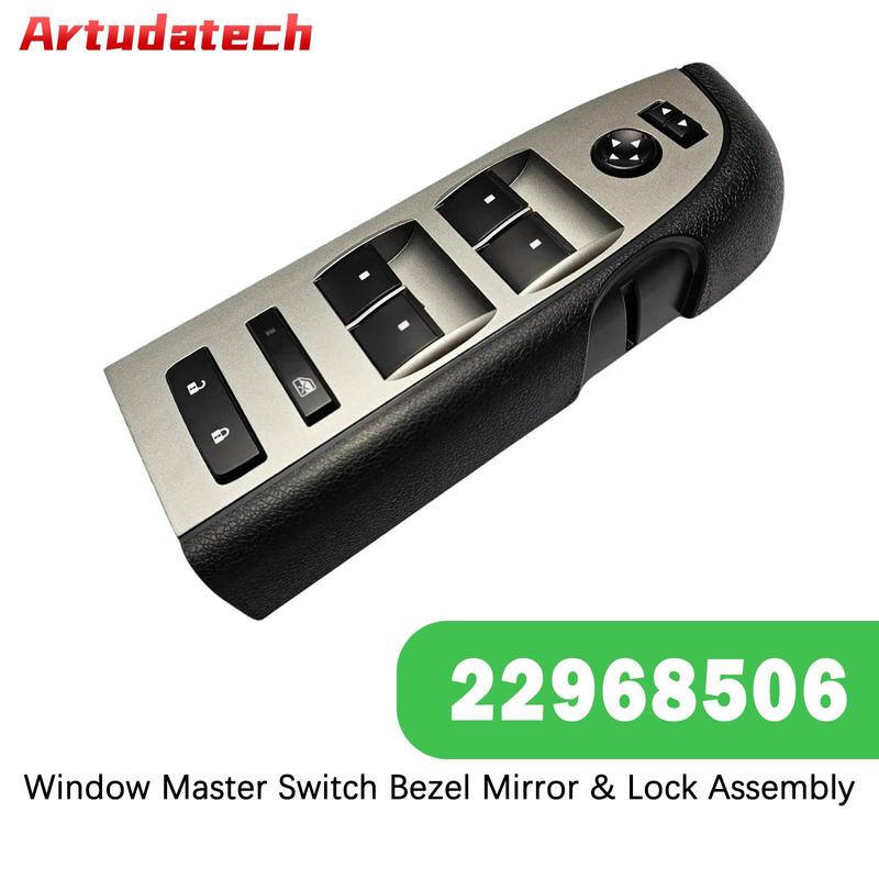Artudatech Window Master Switch Bezel Mirror & Lock Assembly 22968506 for Chevrolet 10-13
