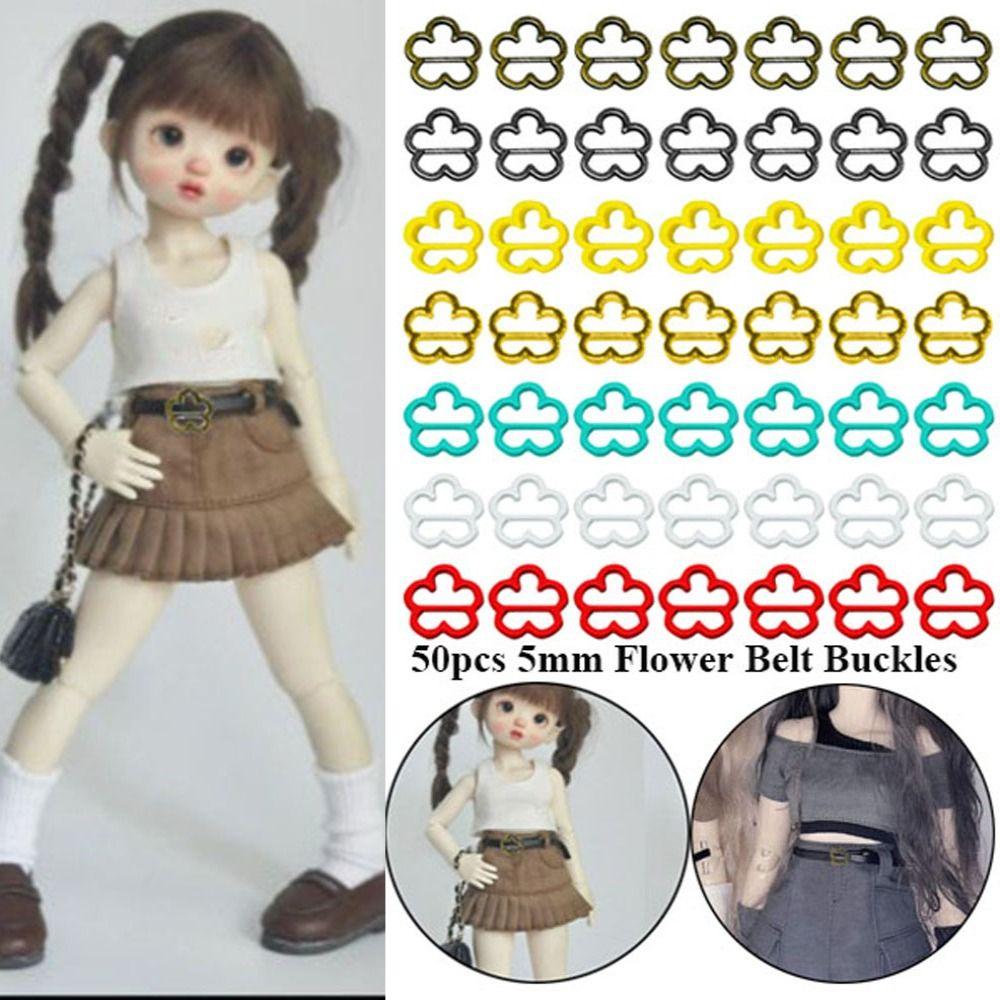 

50 шт. 5 мм кукольные сумки пряжка мини ультра-маленькая кукла diy пуговицы пряжки ремня кукла аксессуары для одежды