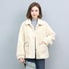 Women's 2024 Lambswool Fur-Lined Coat: Versatile, Loose-Fit Winter Short Cotton Jacket for Fashionable Moms