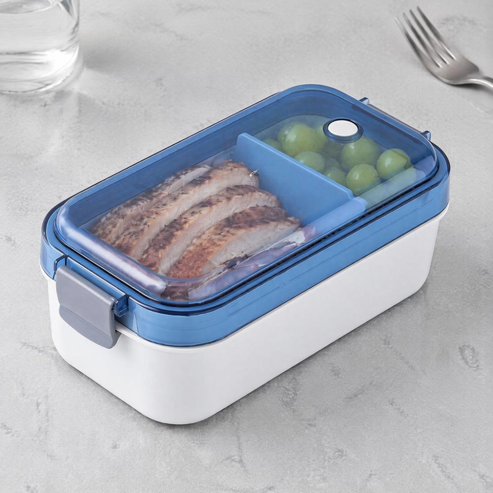 ABS Food Storage Container 2 Compartment Airtight Kitchen Organizer  For Camping