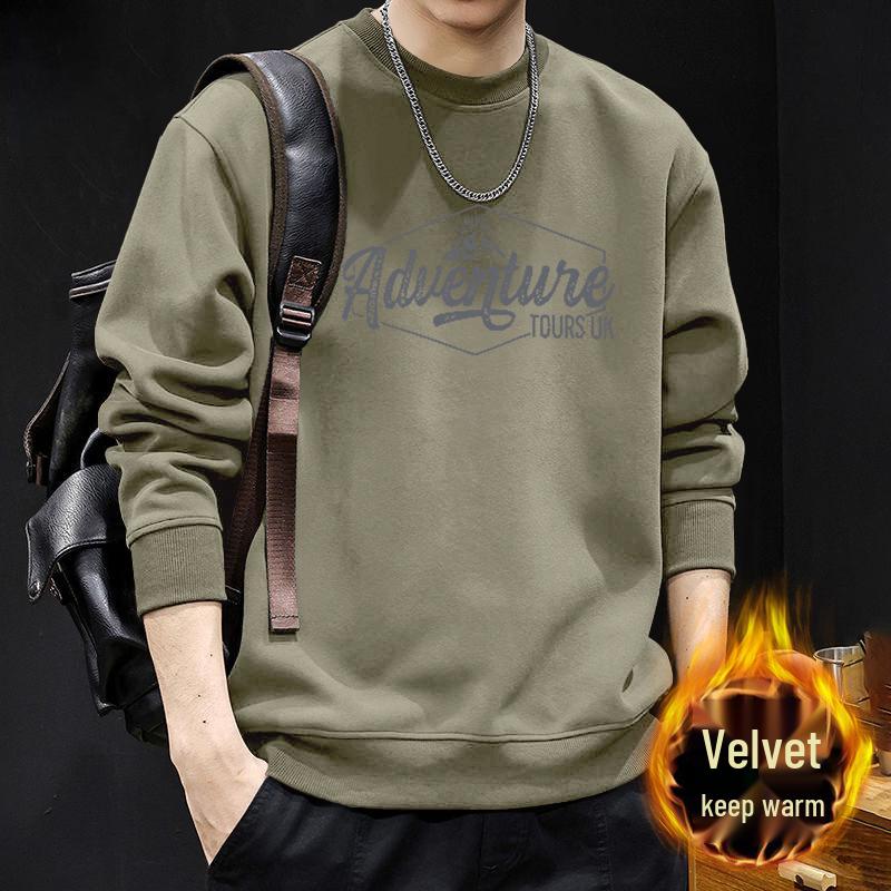 Men's Japanese-Style Letter Print Long Sleeve Hoodie - Spring/Autumn Fashion