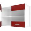 ULTRA Hängeschrank mit Glas für die Küche L 80 cm - Mattrot