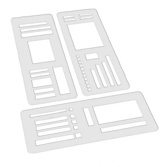 1/2/3 Sets Handmade Flexible Record Template DIY Scrapbooking Dot Grid Journals Planner Flexible Drawing Checklist Stencils Tools
