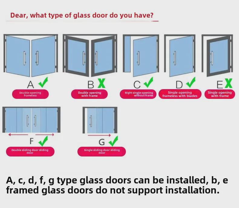 Smart Electronic Glass Door Lock with Fingerprint, Password, and Card Access for Home and Office