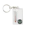 Mini Kompass Schlüsselanhänger Clip Schlüsselanhänger für Outdoor Wandern Camping Multifunktionaler Handheld Bergsteigen Thermometer