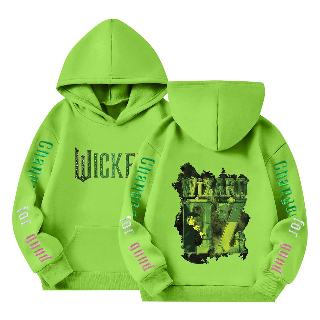 Dětská volná mikina s dlouhým rukávem a kapucí se stahovací šňůrkou a potiskem písmen