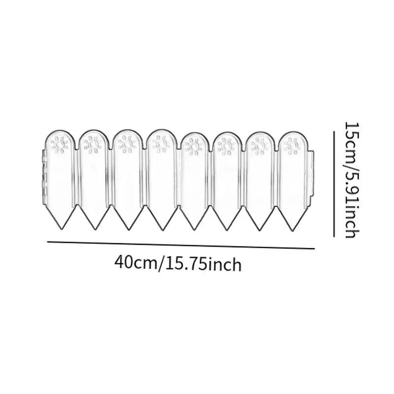 Lightweight Decorative Garden Fence Border with Stake for Flower Bed Yard Lawn Outdoor Edging
