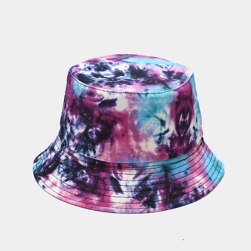 3D Printed Pattern Fisherman Hat Tie Dye Double-sided Basin Hat for Men Women Summer Outdoor Sun Protection Sunshade Hat