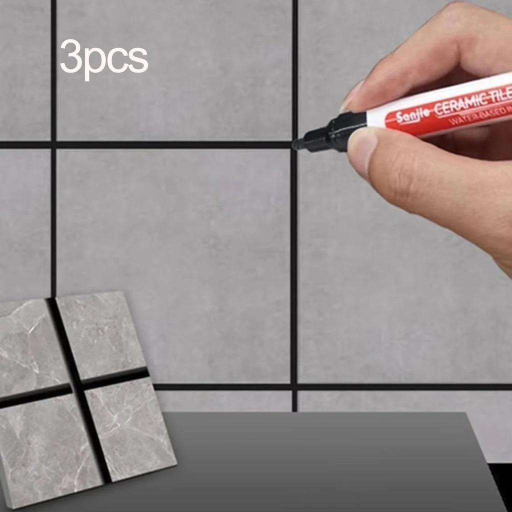 3 adet-Su Geçirmez İşaret Kalemi Duvar Derz Tamiri Fayans Derz Kalemi Zemin Banyo Dekontaminasyon Boya Fırçası Aletleri