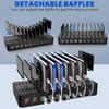 10-Slot USB Charger & Desktop Organizer with Type-C for Tablets & Phones