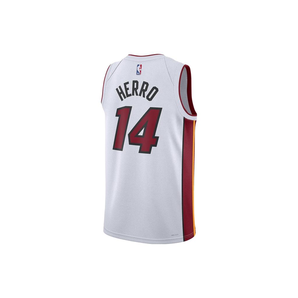Jordan Miami Heat Alphanumeric Print Basketball Jersey Men Tops White DN2083-101