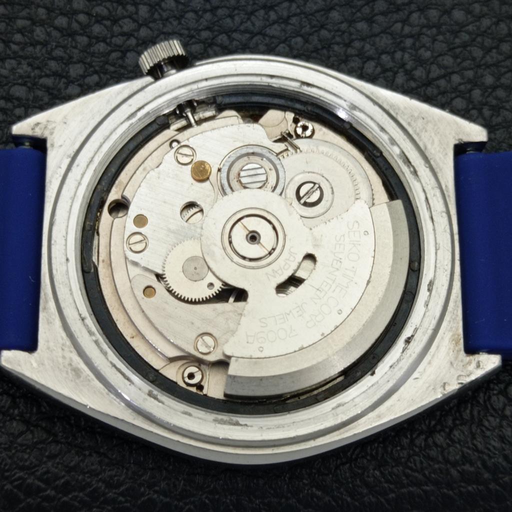 JAPAN VINTAGE SEIKO 5 AUTOMATIC 7009A MENS BLUE COLOR DIAL WATCH a701514-5 R206b-a701514