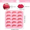 15-hole Lip Silicone Molds 3d Women Lips Holiday's Day Fondant Chocolate Mold for Candy, Candles, Ice Cube, Wedding Party Decor