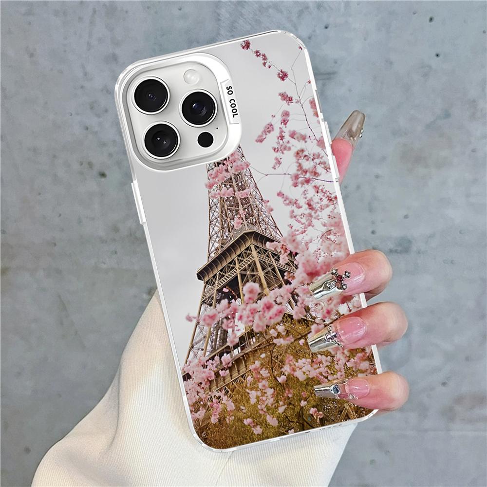 Paris Eiffel Tower Phone Case For IPhone 16 15 14 13 12 11 Pro Max X XR XSMAX 8 7 Plus Matte Shockproof Back Cover
