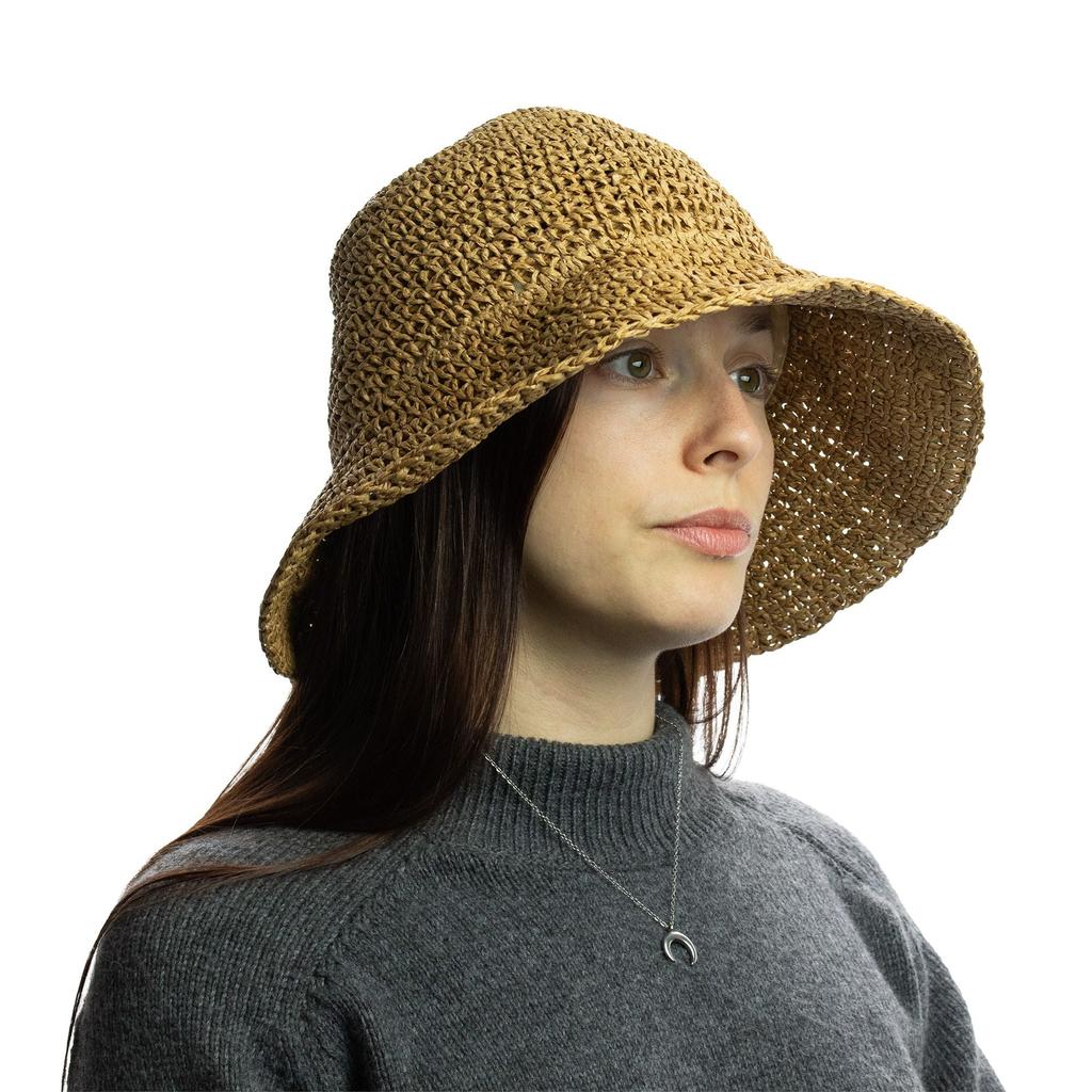 Nomad Sari Floppy Straw Sun Hat – Natural Coffee
